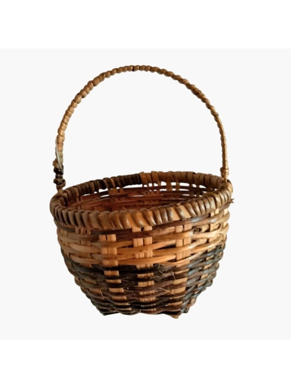 Darice Mini Woven Basket Brown Round Design Easter Miniature Farmhouse
